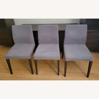 Crate & Barrel Monterey Gray Fabric Dining Chairs