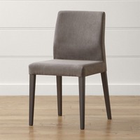 Crate & Barrel Monterey Gray Fabric Dining Chairs
