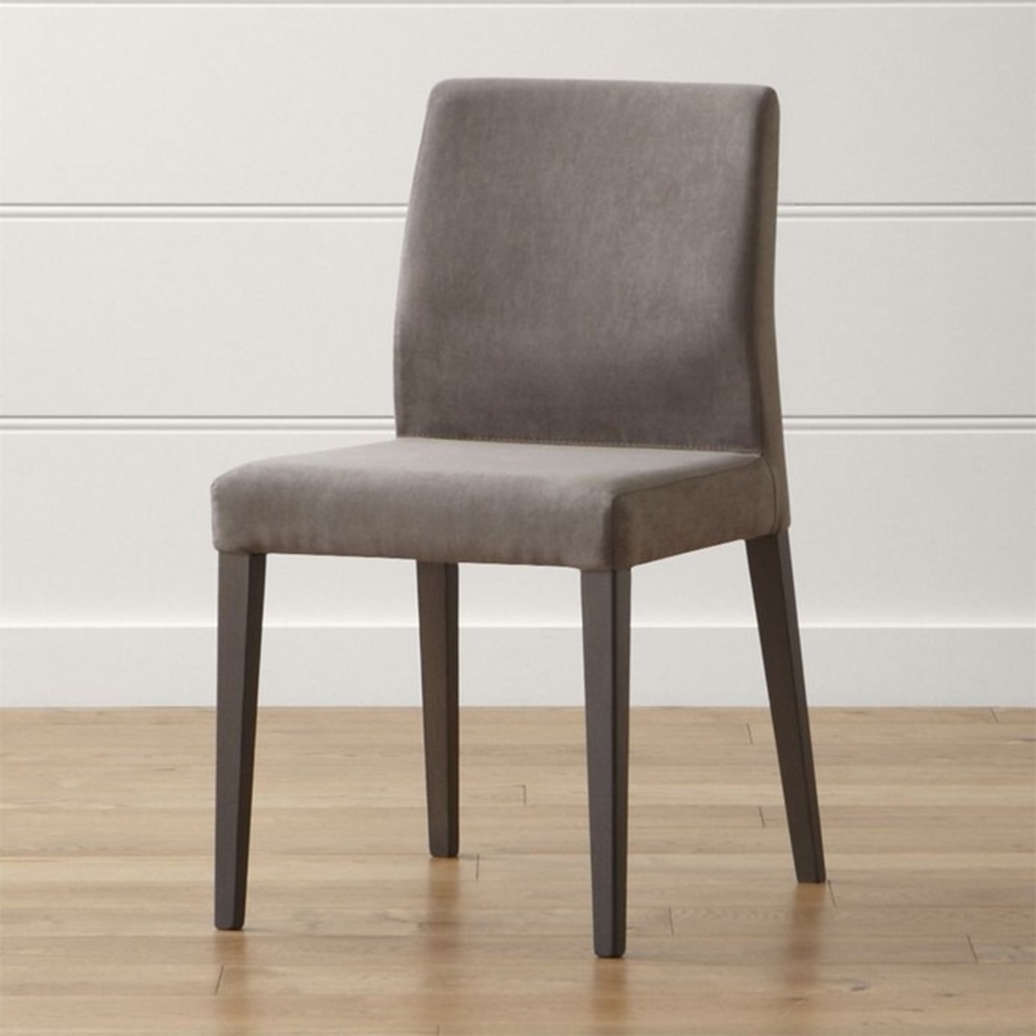 Crate & Barrel Monterey Gray Fabric Dining Chairs - image-5