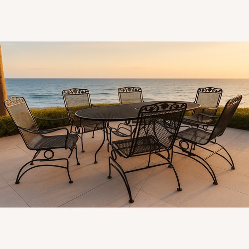 Used Vintage Russel Woodard Primrose Wrought Iron Patio for sale on AptDeco