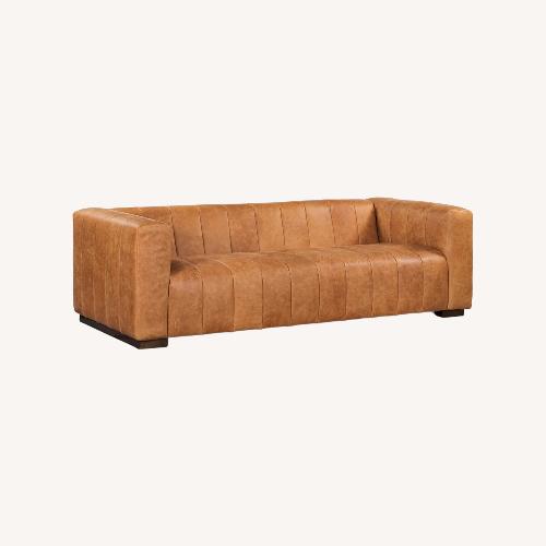 Used Poly and Bark Canale Light Brown Leather 3+ Seater Sofa for sale on AptDeco
