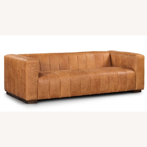 Used Poly and Bark Canale Light Brown Leather 3+ Seater Sofa for sale on AptDeco
