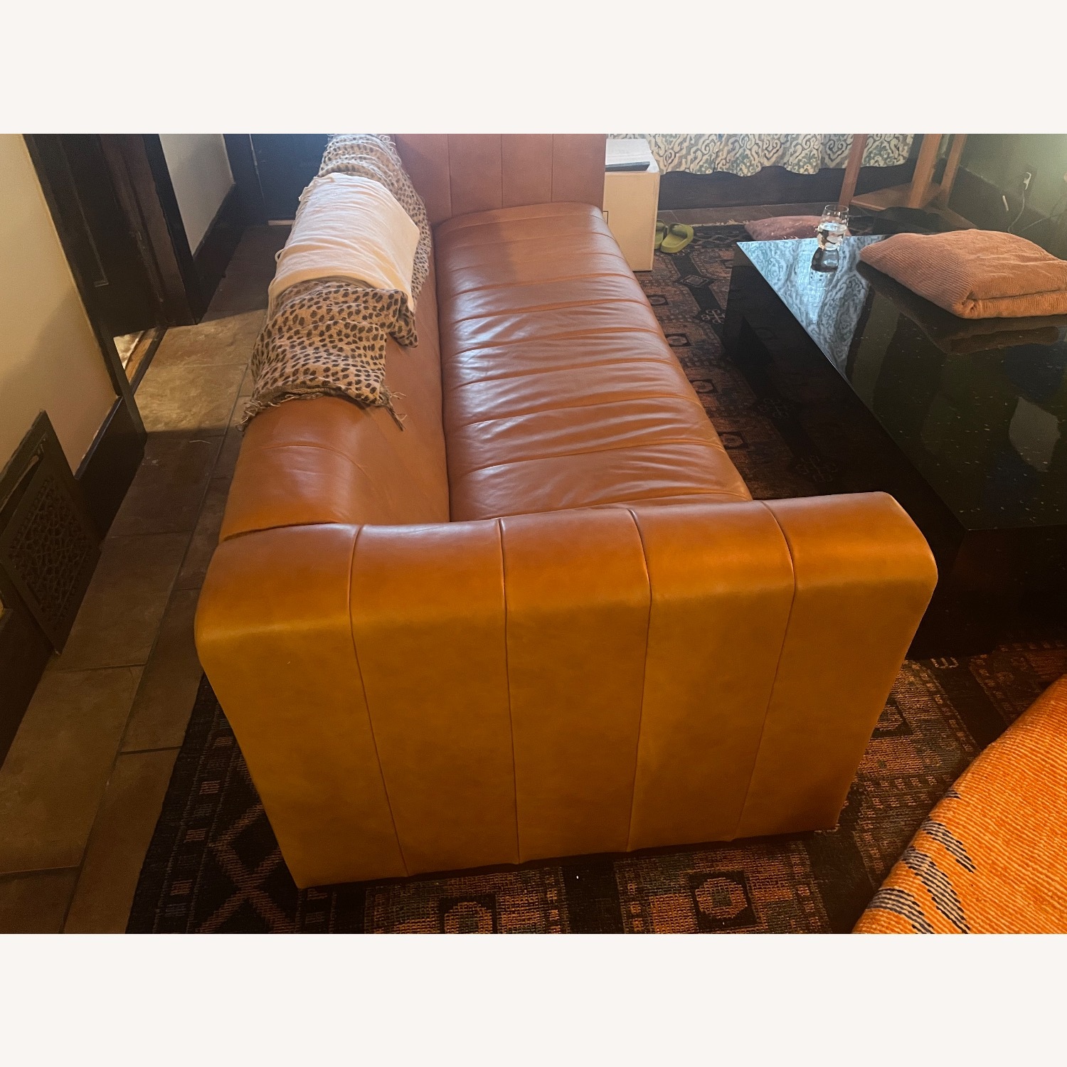 Poly and Bark Canale Light Brown Leather 3+ Seater Sofa - image-4