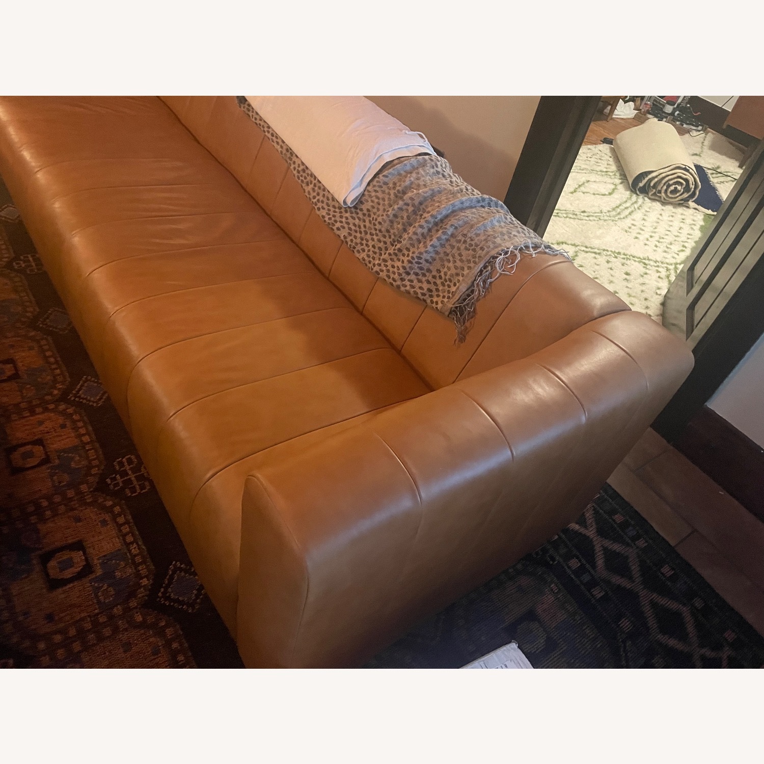Poly and Bark Canale Light Brown Leather 3+ Seater Sofa - image-3