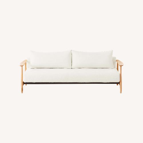Used CB2 Ivory Boucle Sleeper Sofa for sale on AptDeco