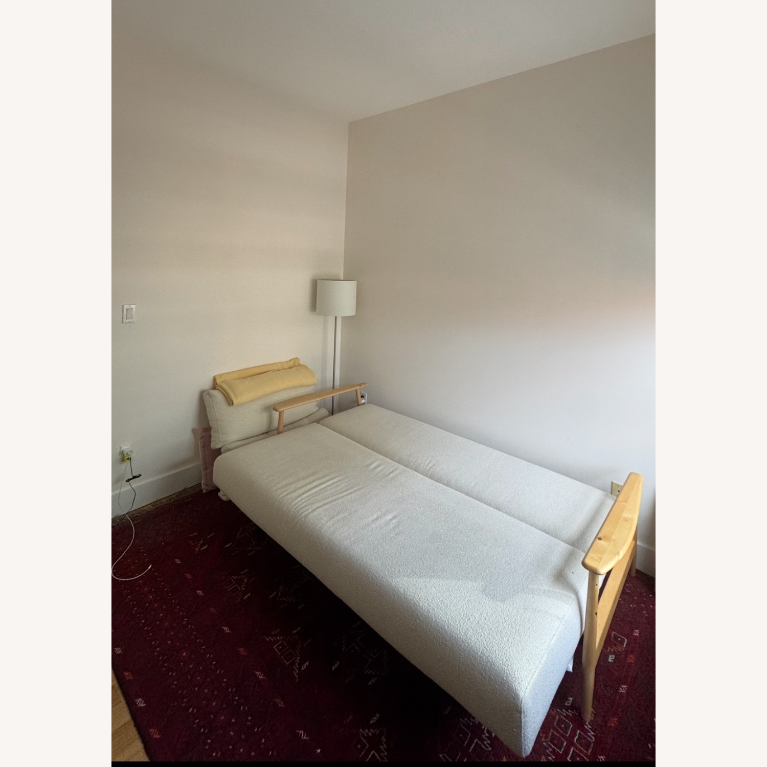 CB2 Ivory Boucle Sleeper Sofa - image-3