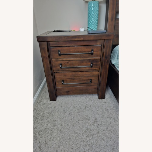Used Ashley Starmore Dark Brown Wood Nightstand for sale on AptDeco
