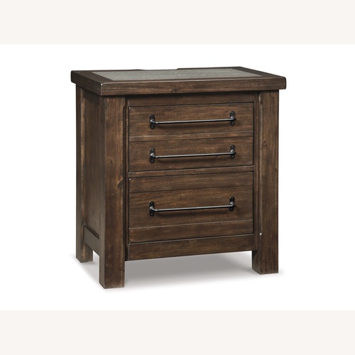 Used Ashley Starmore Dark Brown Wood Nightstand for sale on AptDeco