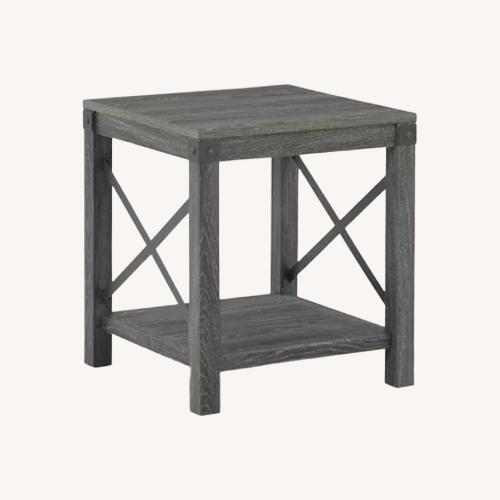 Used Ashley Dark Brown Wood Side Table for sale on AptDeco