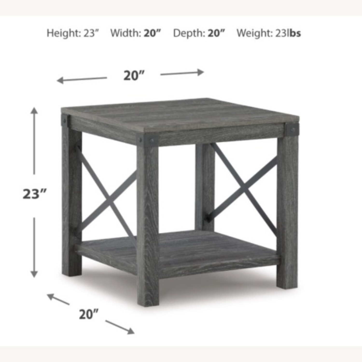 Ashley Dark Brown Wood Side Table - image-3