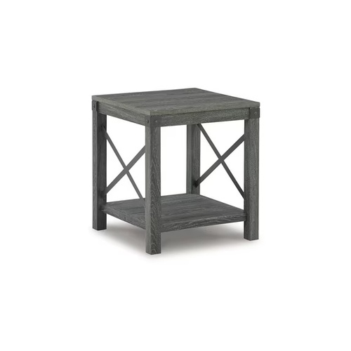 Used Ashley Dark Brown Wood Side Table for sale on AptDeco