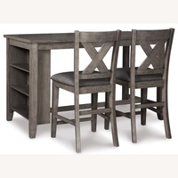 Ashley Caitbrook Brown Dining Set 2 Bar stools