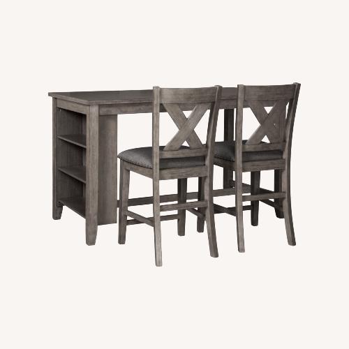 Used Ashley Caitbrook Brown Dining Set 2 Bar stools for sale on AptDeco