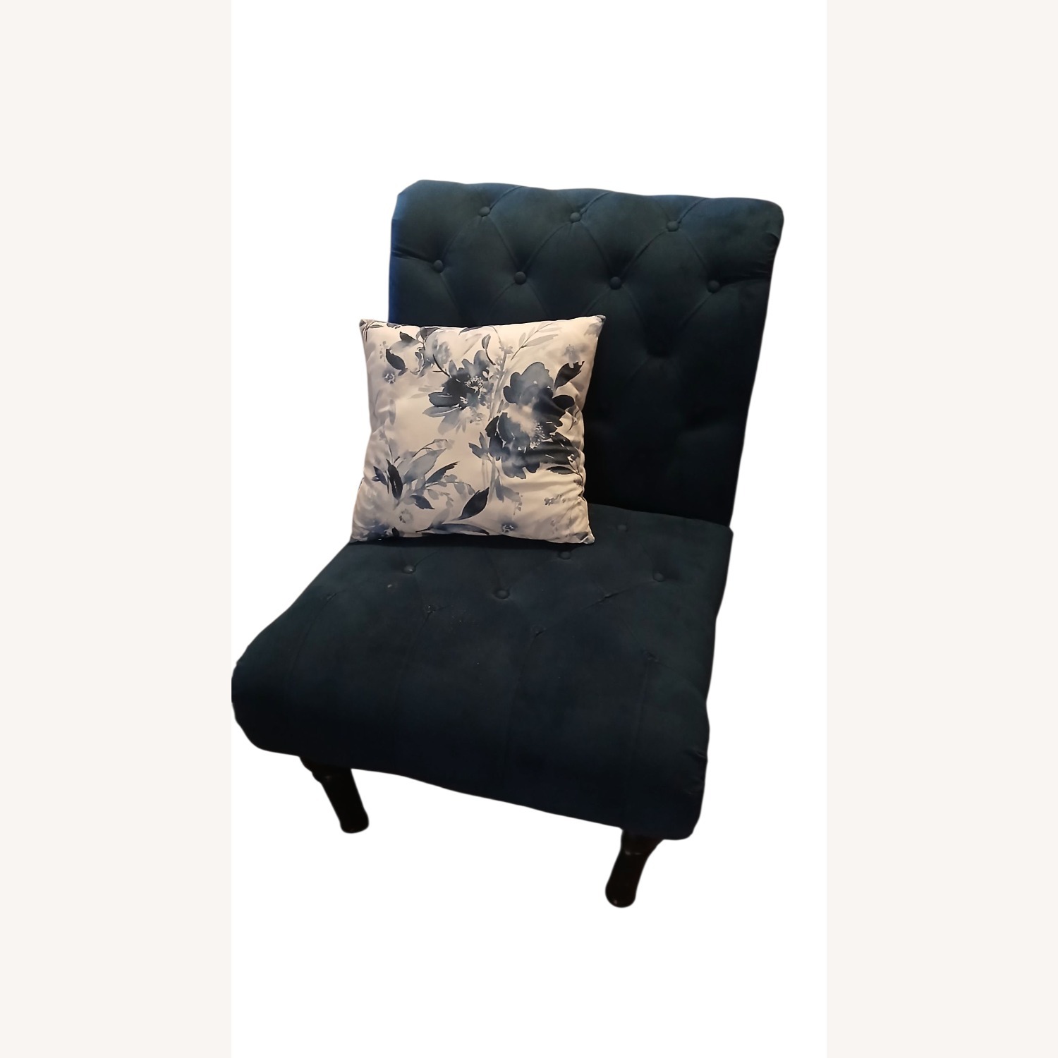 Blue Suede Loveseat - image-1