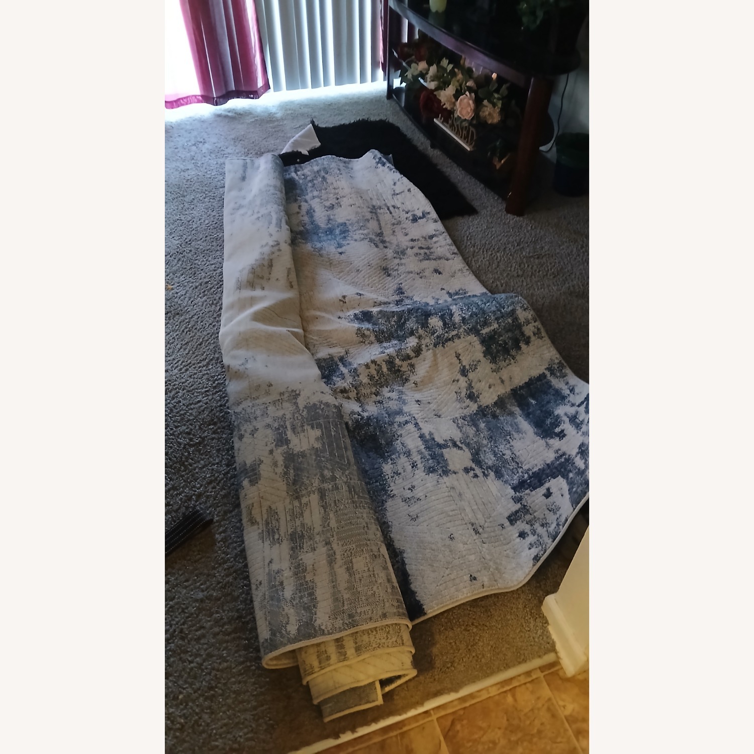 Blue Suede Loveseat - image-2