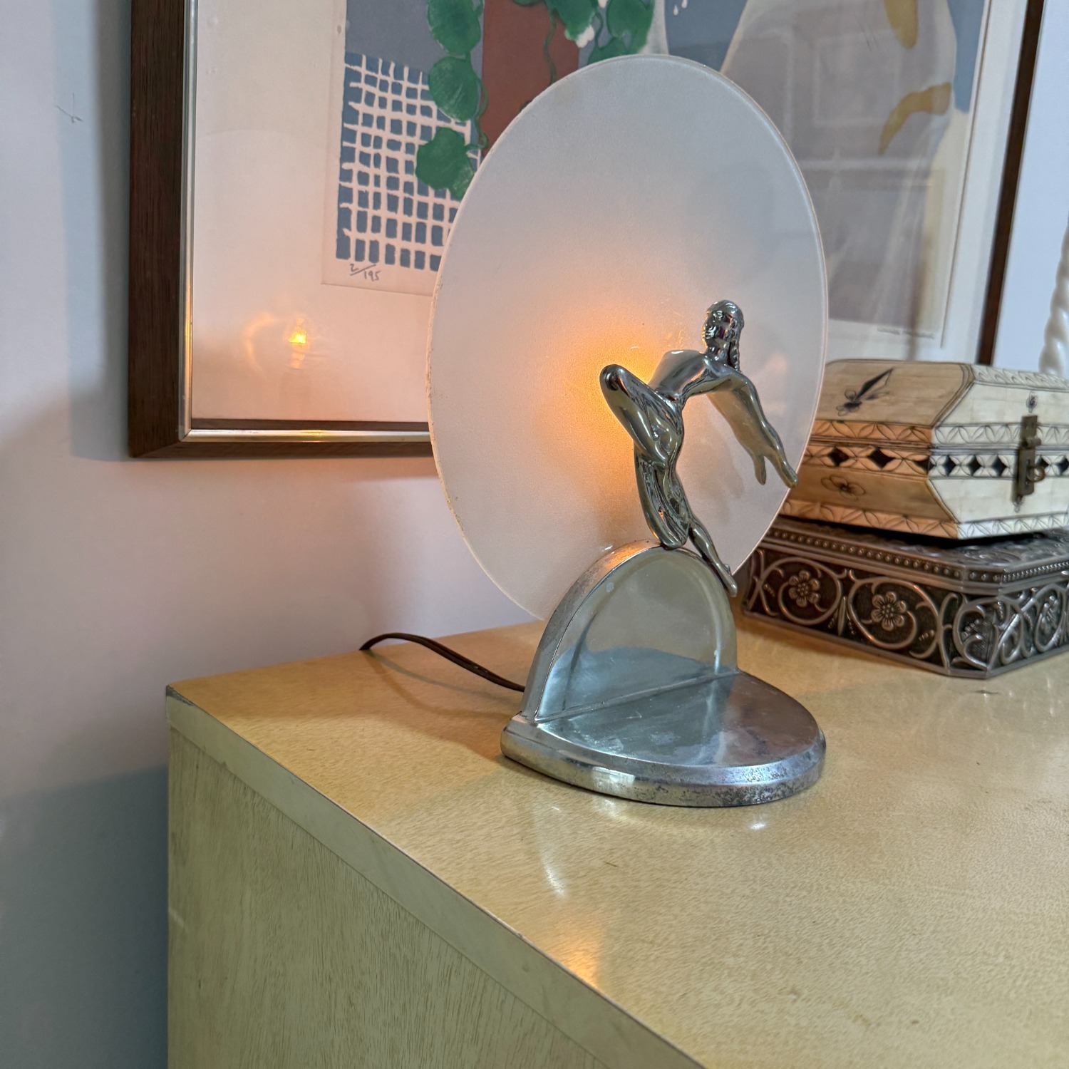 Art Deco “Dancing Lady” Moon Lamp - image-7