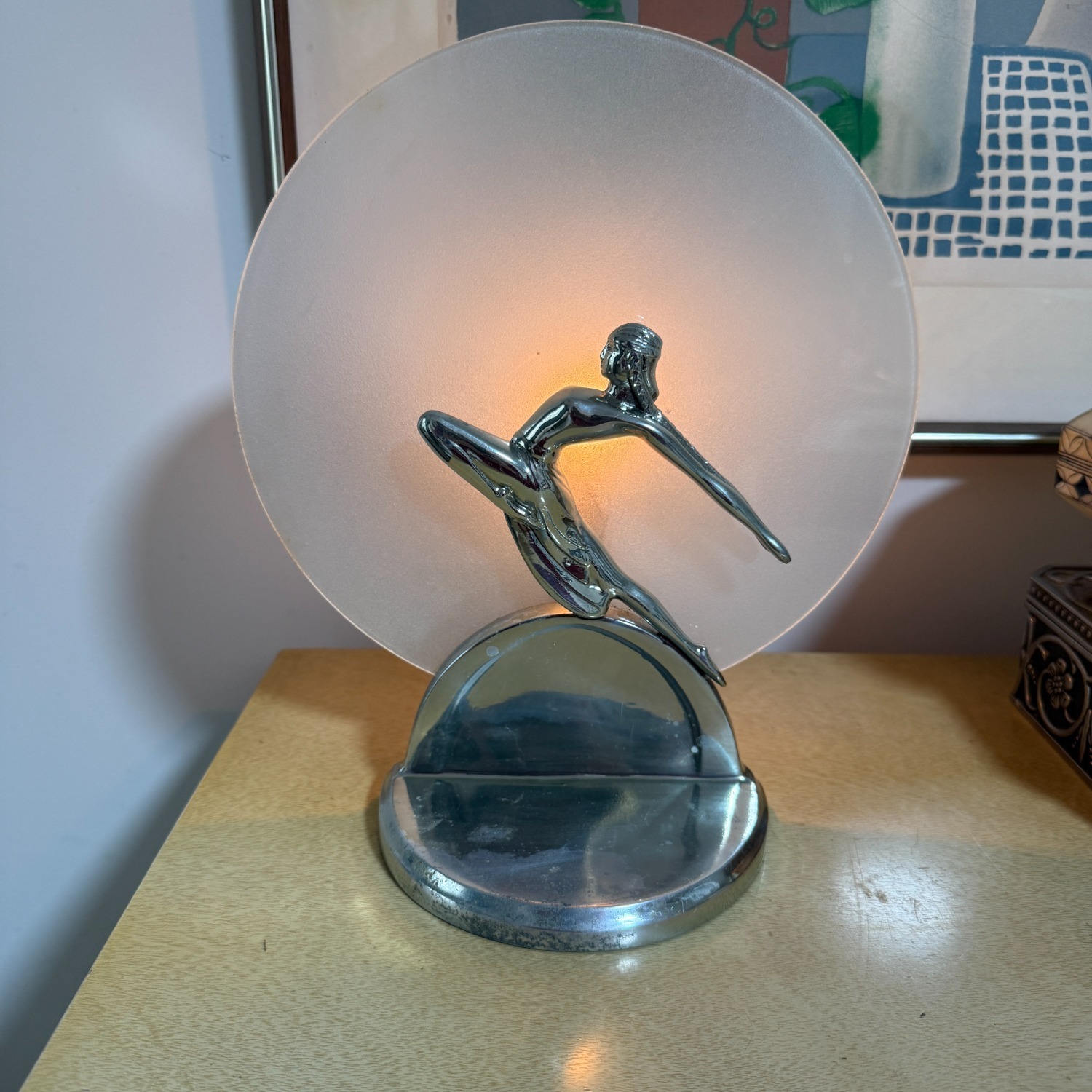 Art Deco “Dancing Lady” Moon Lamp - image-9