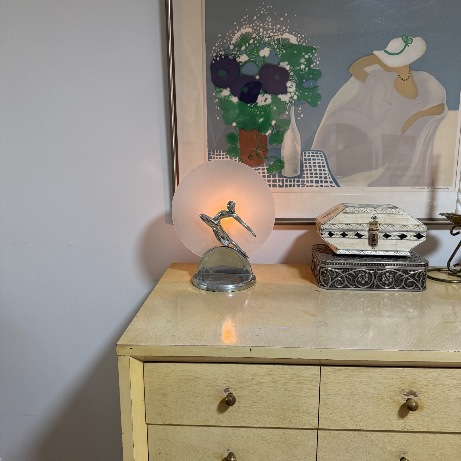 Art Deco “Dancing Lady” Moon Lamp - image-5