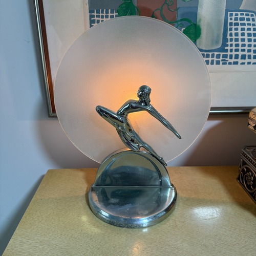 Used Art Deco “Dancing Lady” Moon Lamp for sale on AptDeco