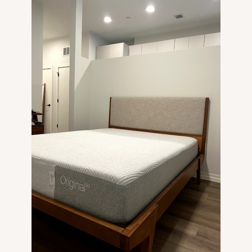 Used West Elm Modern Dark Brown Wood Queen Bed for sale on AptDeco