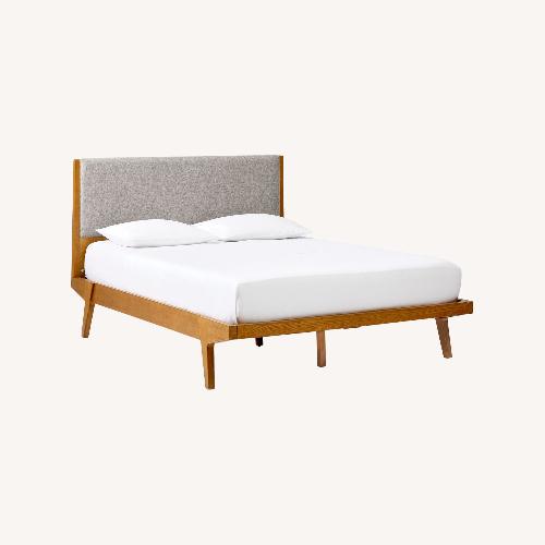 Used West Elm Modern Dark Brown Wood Queen Bed for sale on AptDeco