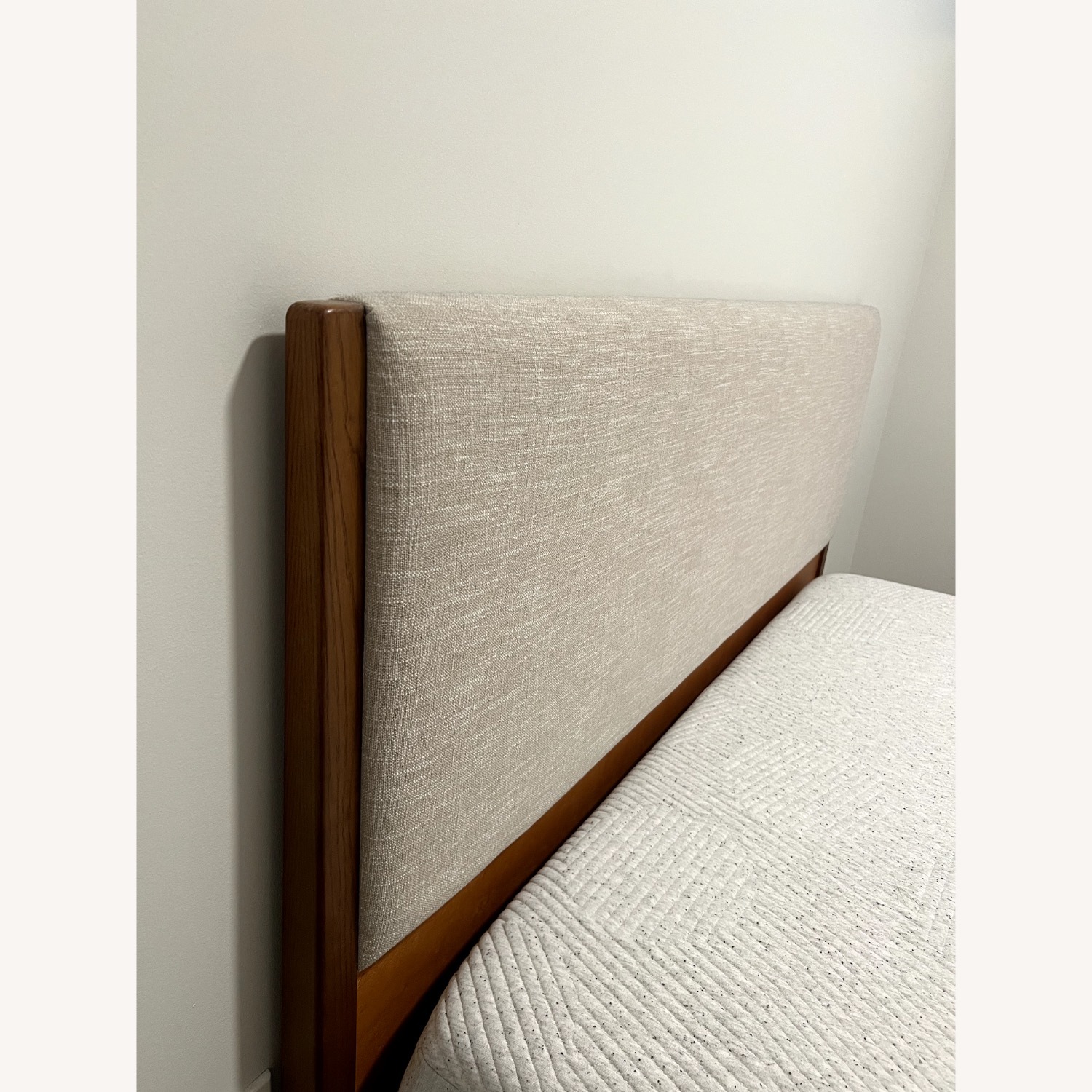 West Elm Modern Dark Brown Wood Queen Bed - image-5