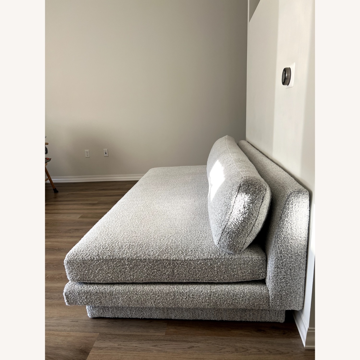 CB2 Plinth White Boucle Sleeper Sofa - image-4