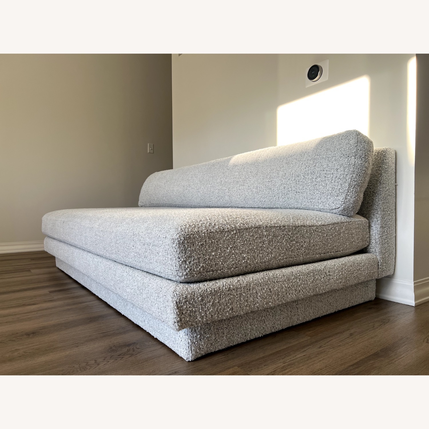 CB2 Plinth White Boucle Sleeper Sofa - image-8
