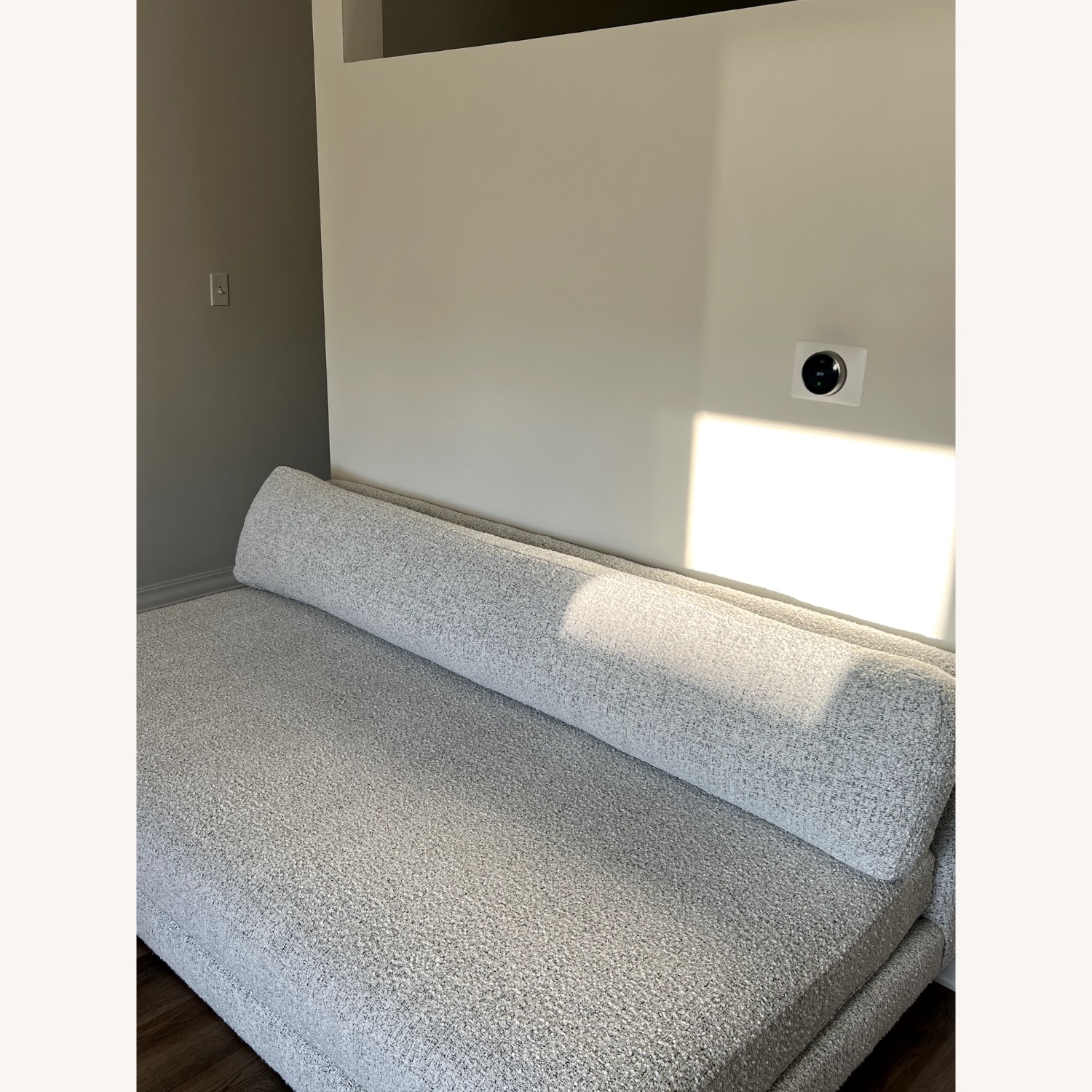 CB2 Plinth White Boucle Sleeper Sofa - image-7