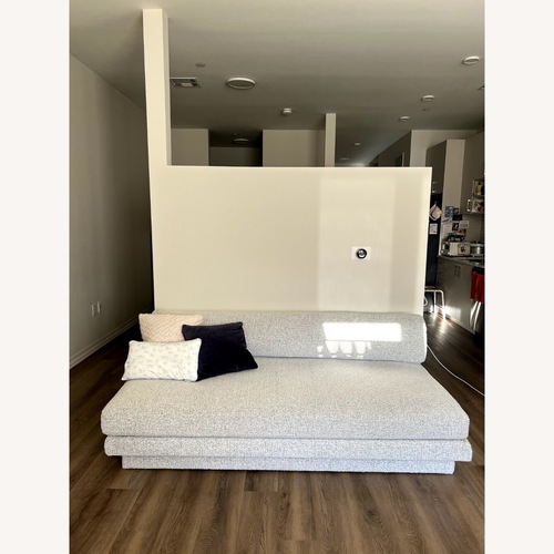 Used CB2 Plinth White Boucle Sleeper Sofa for sale on AptDeco