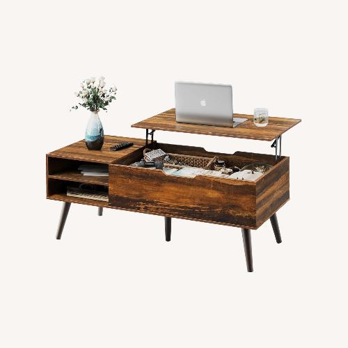 Used Wayfair Light Brown Wood Coffee Table for sale on AptDeco