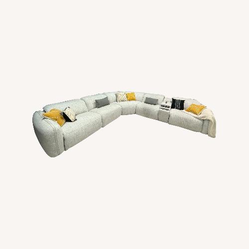 Used Ashley Furniture White Fabric 3+ Piece Sectional for sale on AptDeco