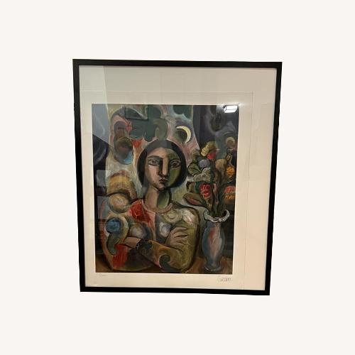 Used Bob Guccione - "Woman with Flowers" (circa 1990) for sale on AptDeco