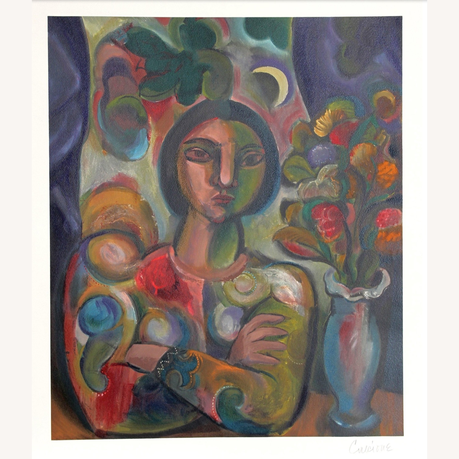Bob Guccione - "Woman with Flowers" (circa 1990) - image-0
