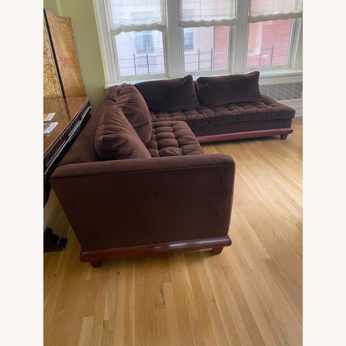 Used A. Rudin Chocolate Brown Sectional Sofa for sale on AptDeco