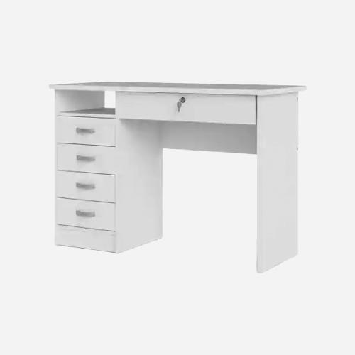 Used Tvilum White Wood Veneer Desk for sale on AptDeco