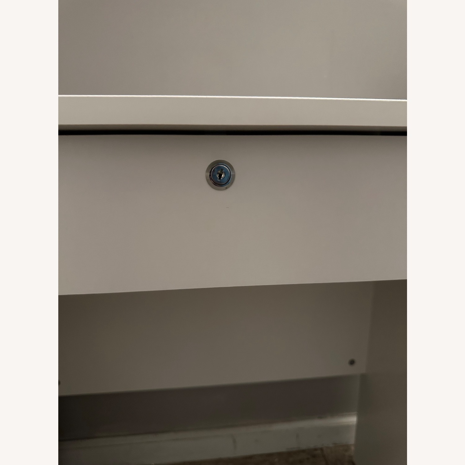 Tvilum White Wood Veneer Desk - image-4