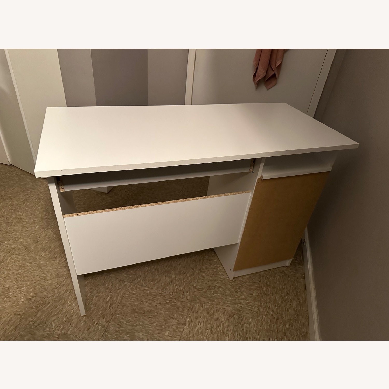 Tvilum White Wood Veneer Desk - image-8