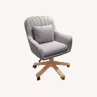 Light Gray Velvet Office Chair