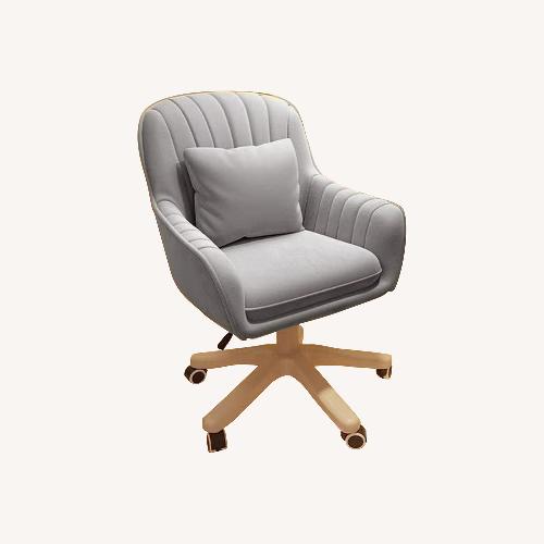 Used Light Gray Velvet Office Chair for sale on AptDeco