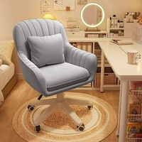 Light Gray Velvet Office Chair