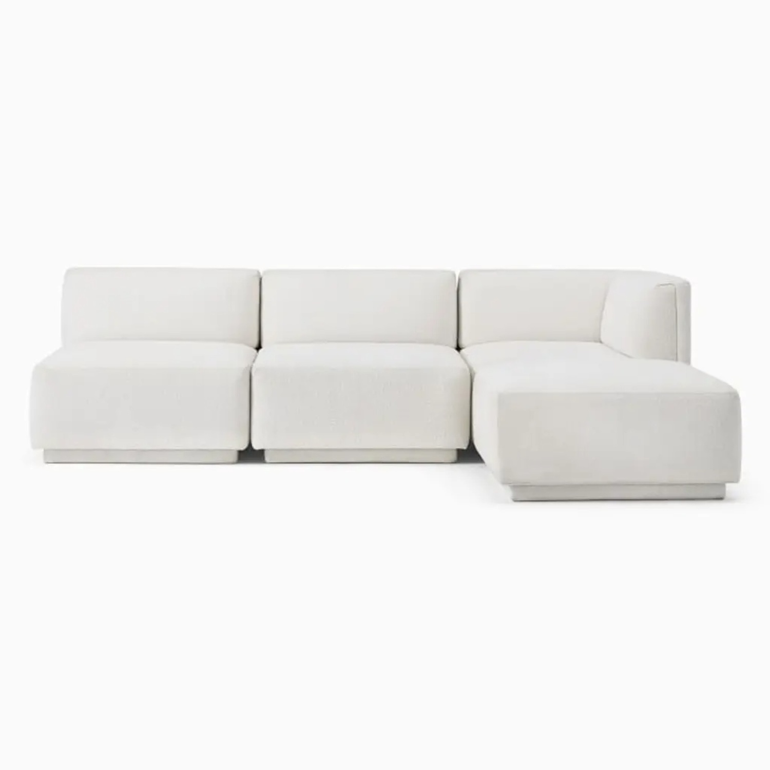 West Elm White Arianna Modular 4-Piece Sectional - image-0