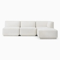 West Elm White Arianna Modular 4-Piece Sectional