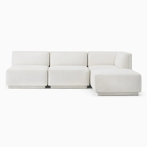 Used West Elm White Arianna Modular 4-Piece Sectional for sale on AptDeco