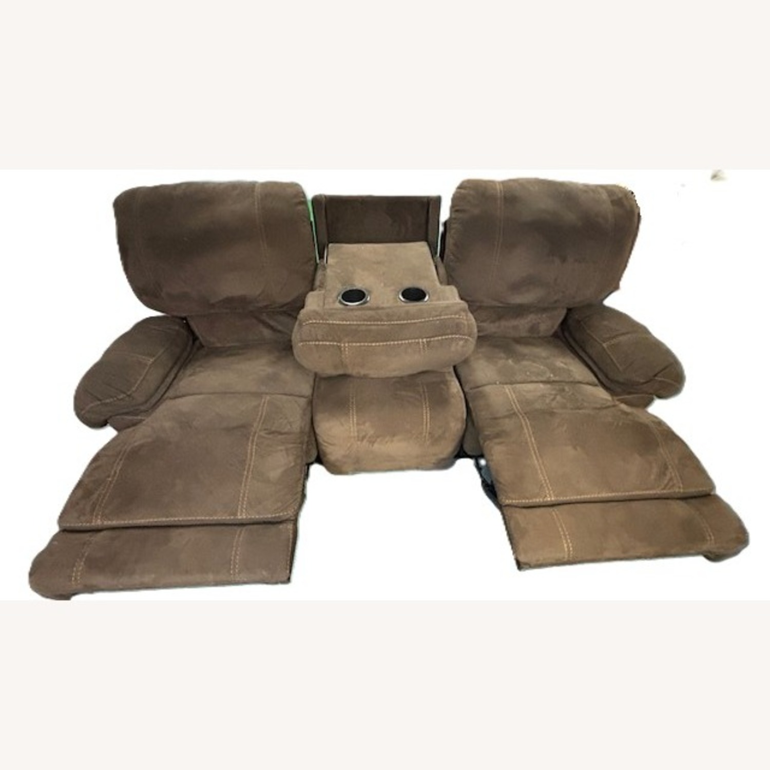 Ashley Dual-Reclining Sofa w Console - image-4