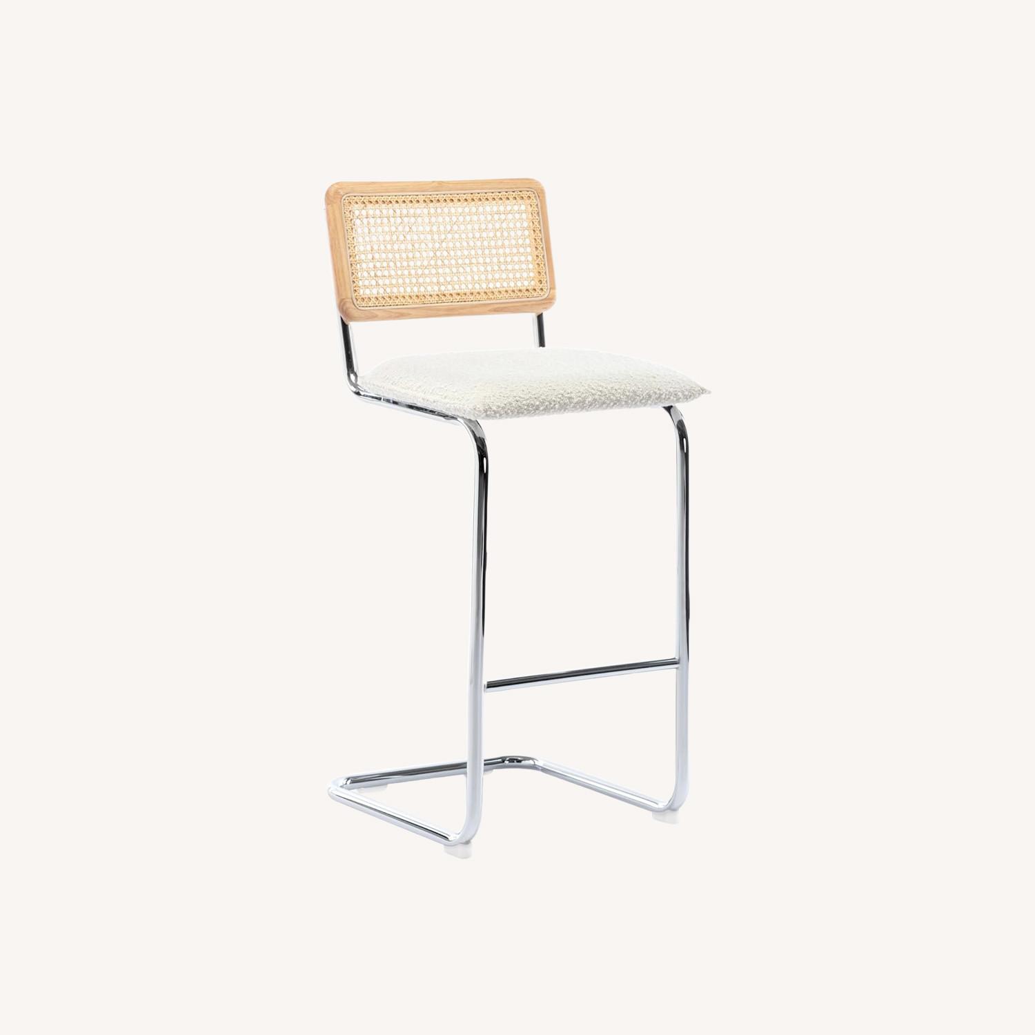 Amazon Counter Stool White Boucle Stools - image-0