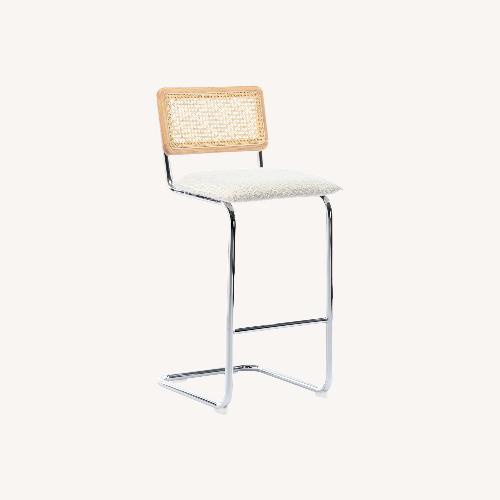 Used Amazon Counter Stool White Boucle Stools for sale on AptDeco