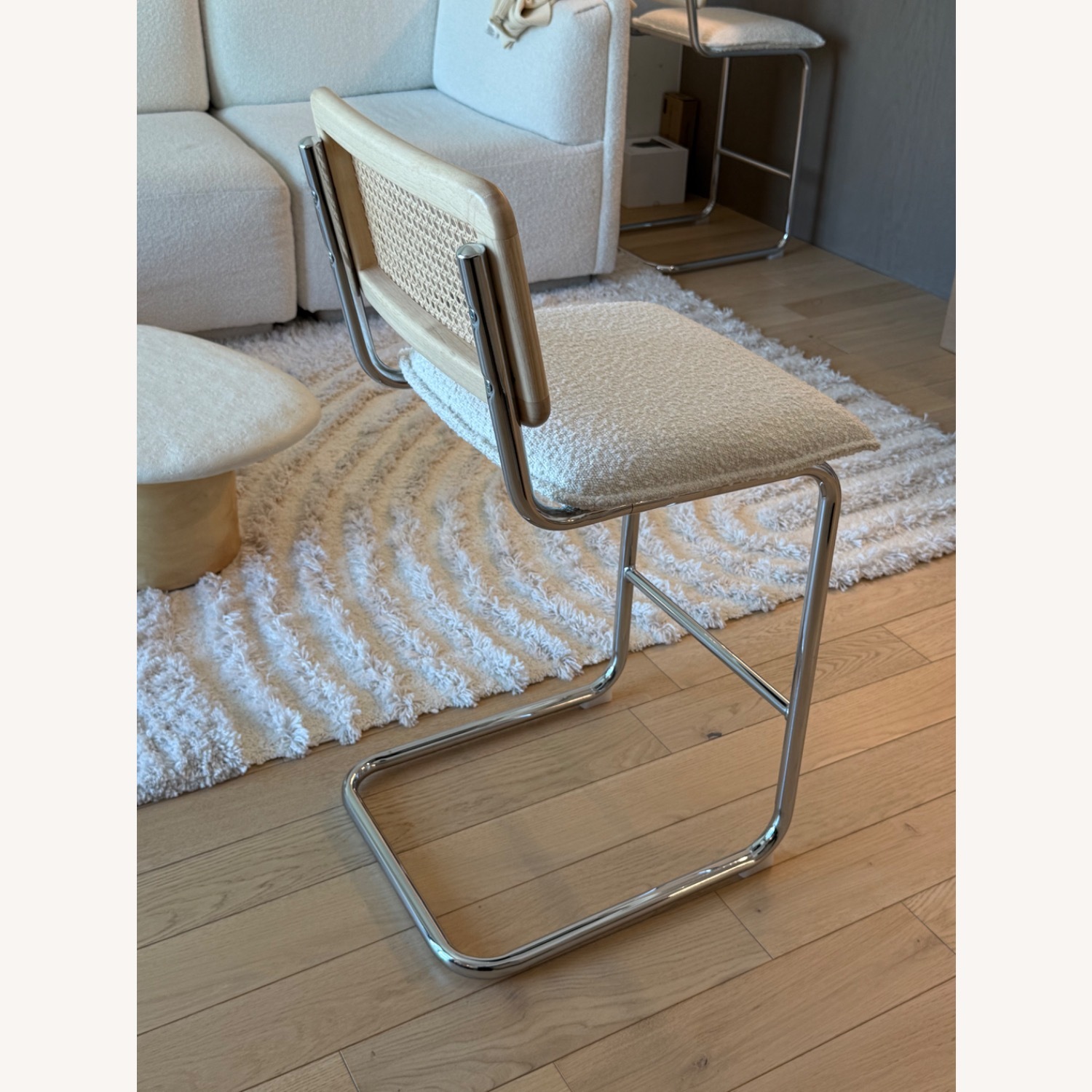 Amazon Counter Stool White Boucle Stools - image-2