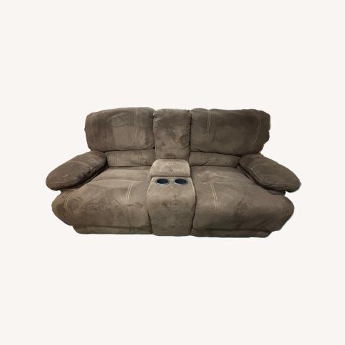 Used Ashley Dual-Reclining Loveseat w Console for sale on AptDeco