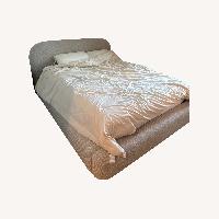 West Elm Laurent Bed Natural Boucle Headboard